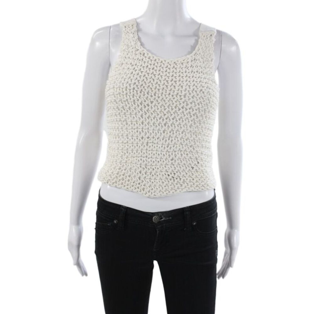 Zimmermann Womens Cropped Camisole White Button Sleeveless Size 0